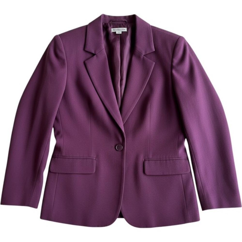 Pendleton Womens Purple Wool Blend Blazer Jacket Size 10 One Button